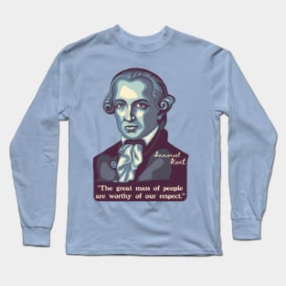 Emmanuel Kant Portrait and Quote Long Sleeve T-Shirt